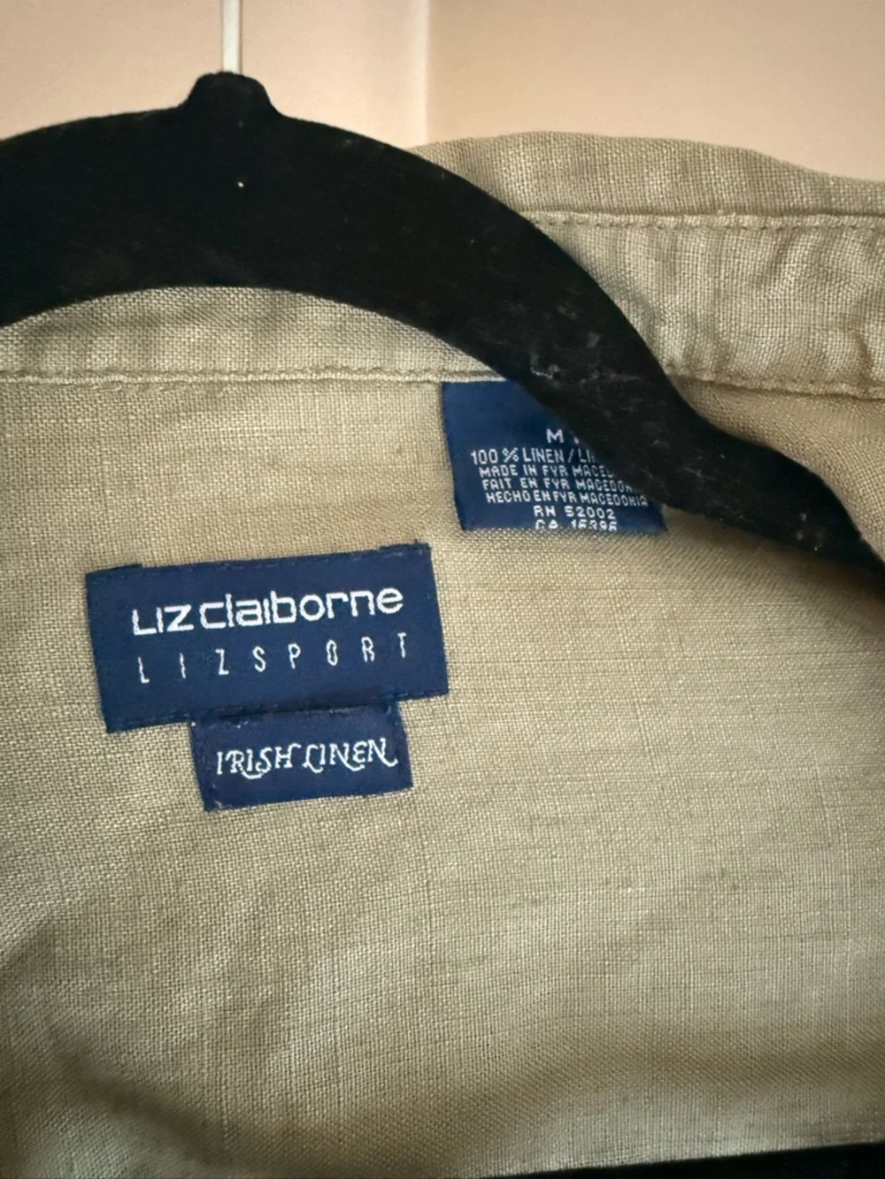 Liz Claiborne Light Olive Linen Shirt